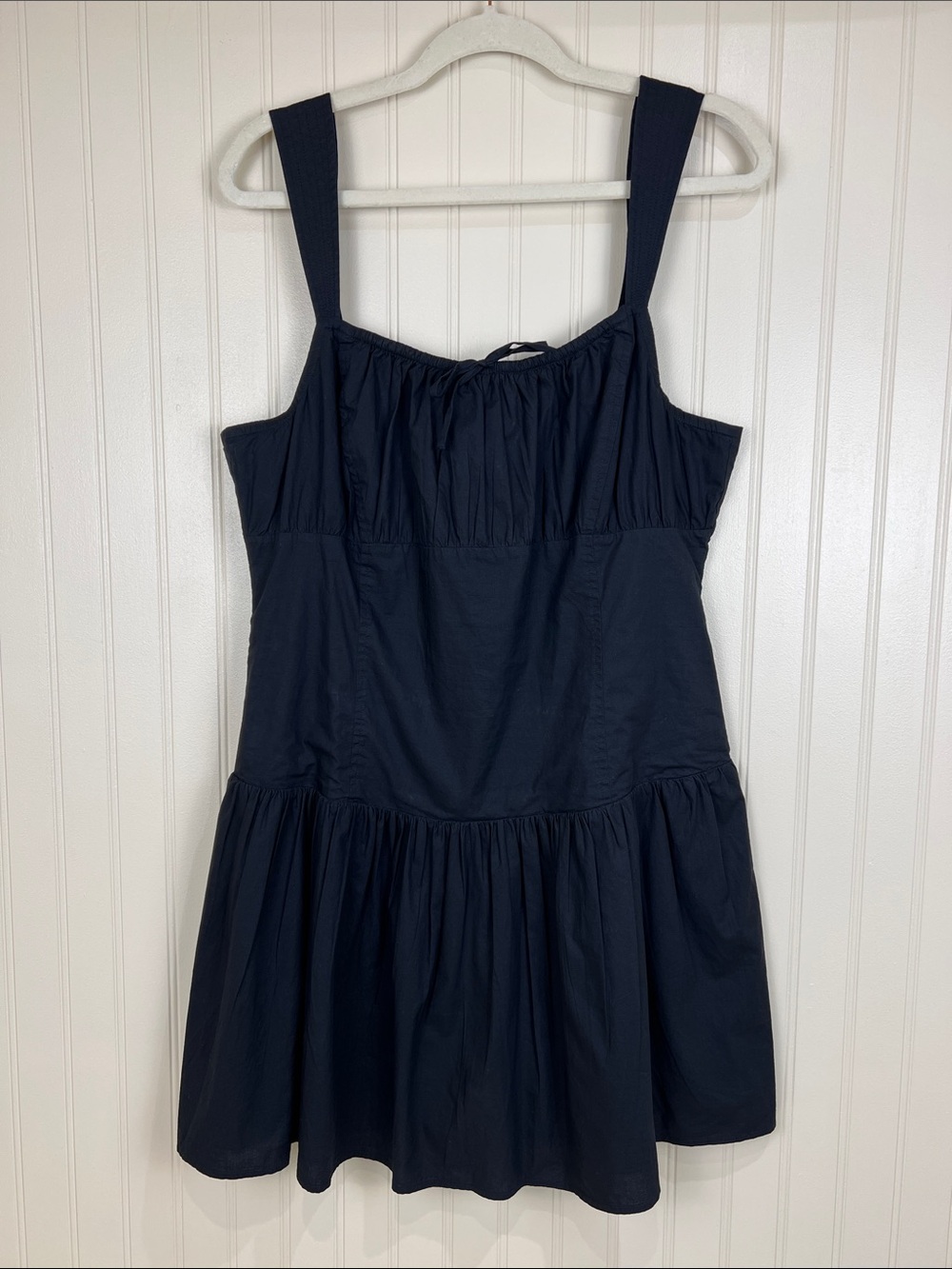 NWT Aritzia Sunday Best 100% Cotton Strudel Poplin Dress Black Size XL - Picture 2 of 12